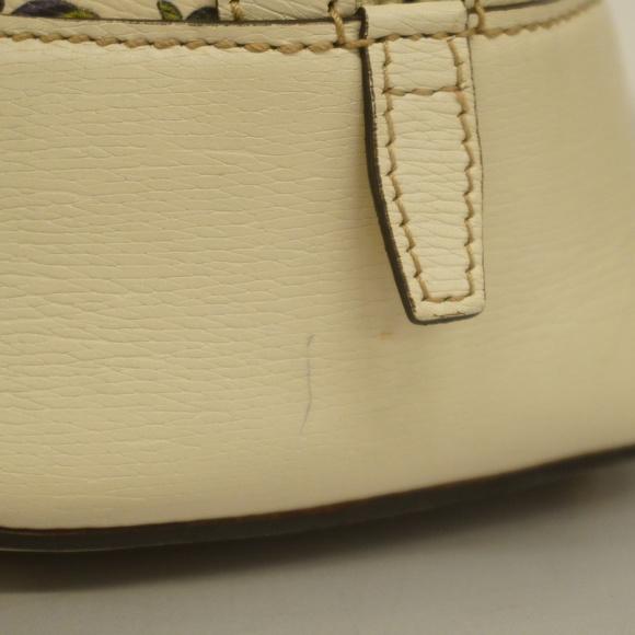 Auth Gucci Flora 2way Bag 309617 Women's Leather Boston Bag,Shoulder Bag Ivory - Picture 15 of 16